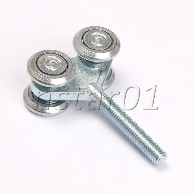 2Sets 24mm Steel Trolley Hanger Rigid Bearings Roller Barn Door Sliding H4-3