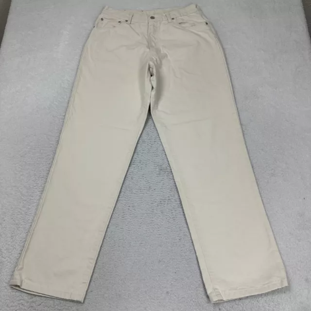 Polo Ralph Lauren Vintage Jeans Mens 33x32 White Light Wash Straight USA Made