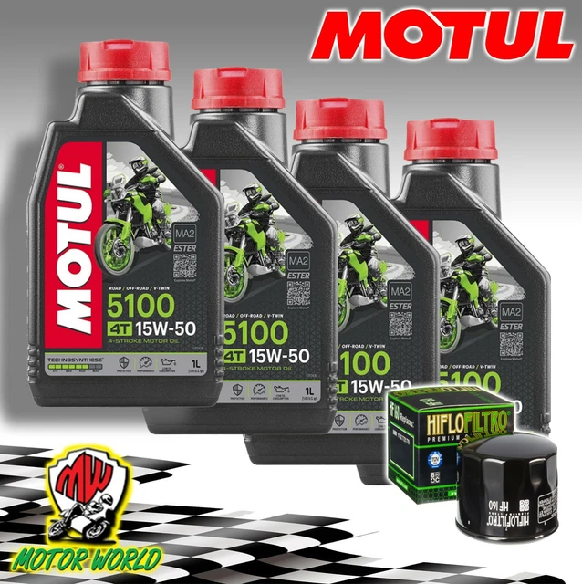 Óleo Motul 5100 15w50 4l + Fram 6017a + Alfa-x Motos 30ml