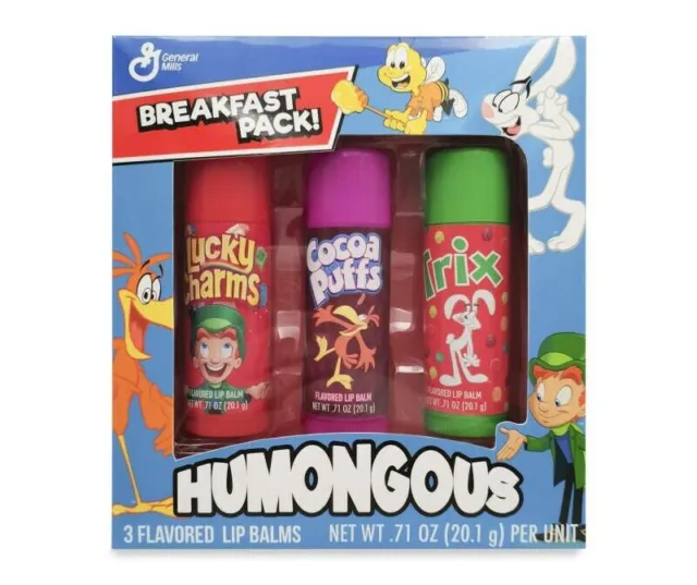 Taste Beauty Breakfast Pack Cereal Flavored HUMONGOUS 3 Pack Lip Balm Set