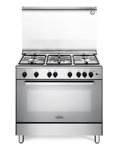 Delonghi DGVX96ED Cuisine 90X60 Four Classe A 5 Brûleurs 1 Triple Couronne Inox