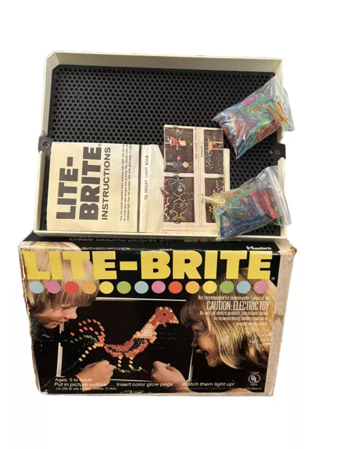 Vintage Hasbro Lite-Brite 1978 Light Bright # 5455 Original box No Sheets  L1