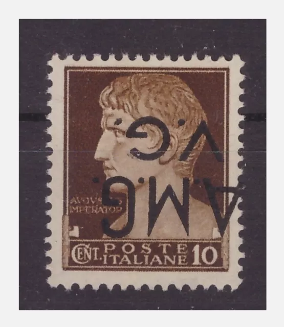 Trieste AMG VG - Cent. 10 Soprastampa upside Down And Moved New MNH