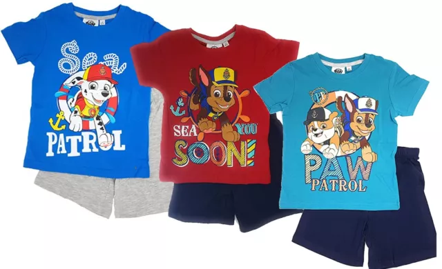 PAW PATROL kurzer Schlafanzug Jungen Pyjama Gr.98 104 110 116 128 - 3 4 5 6 8