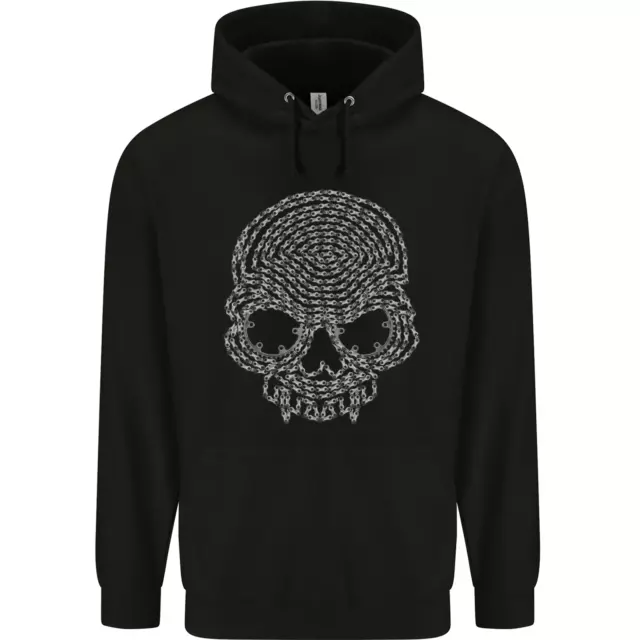 Skull of Chains Biker Motorcycle Motorbike Childrens Kids Hoodie