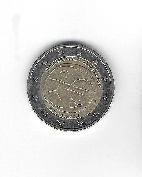 PIÈCE DE 2 euros rare bonhomme UEM 1999-2009 : état IMPECCABLE EUR 20