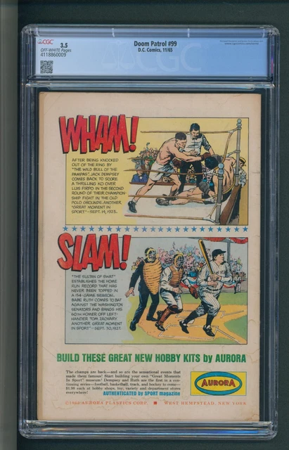Doom Patrol #99 CGC 3.5 OW Pages 1st Beast Boy 2