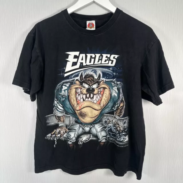 Vintage Philadelphia Eagles X TAZ Looney Tunes NFL T Shirt 90's 1997 Mens M RARE