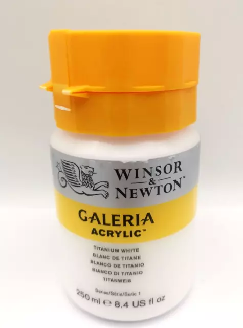 250 ml Winsor and Newton Galeria Pintura Acrílica Titanio Blanco Serie 1