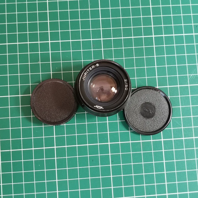 Objectif Photo Vintage Jupiter 8 50mm F2 - Monture 35mm - Noir - Occasion Bon état