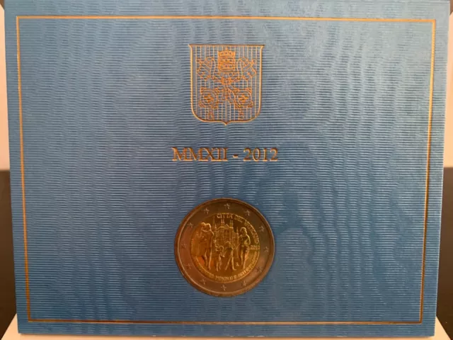2 Euro Gedenkmünze Vatikan 2012 im Folder