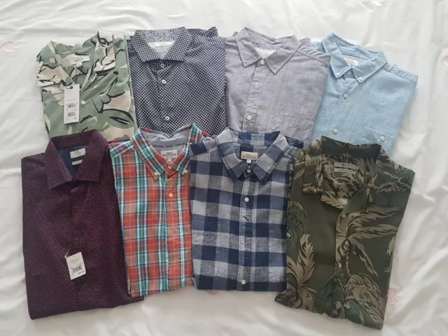 Joblot Of Eight Men's Short Sleeved Shirts