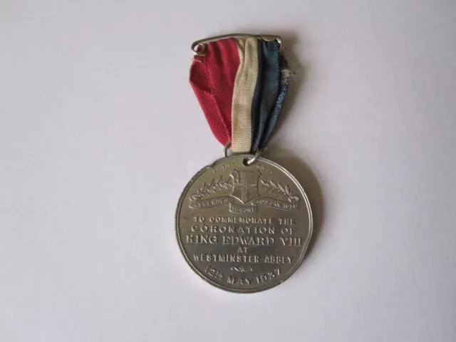 Coronation of King Edward VIII commemorative medal 12 May 1937 Westminster Abbey 3