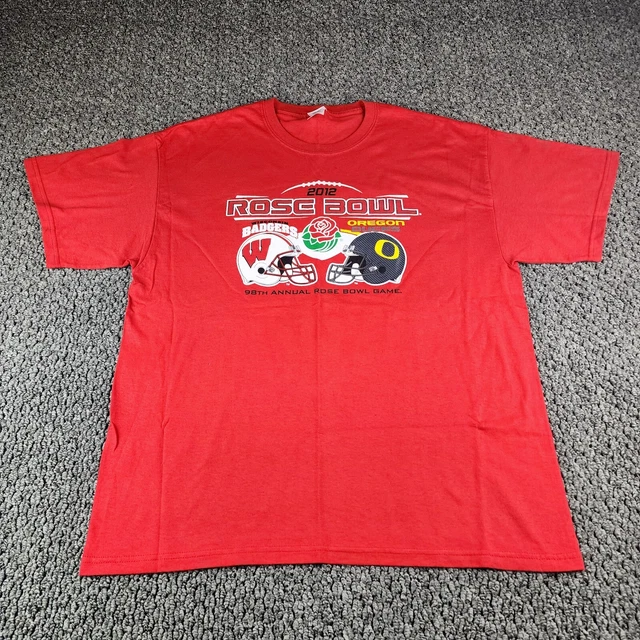 Wisconsin Badgers Vs Oregon Ducks 2012 Tsgirt Mens XL Extra Large Rose Bowl Red