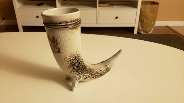 Vintage German Bayern Ceramic Horn