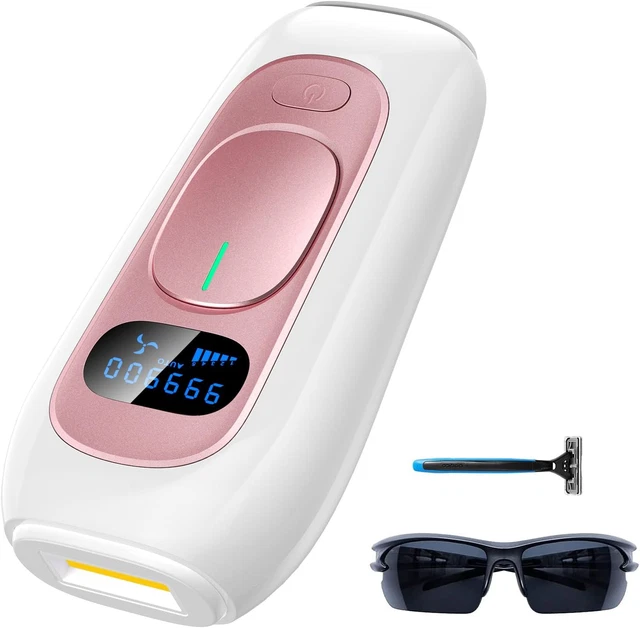 Epilatore Luce Pulsata IPL Con 999.990 Flash, 2 Modalità E 5 Livelli Di Energia