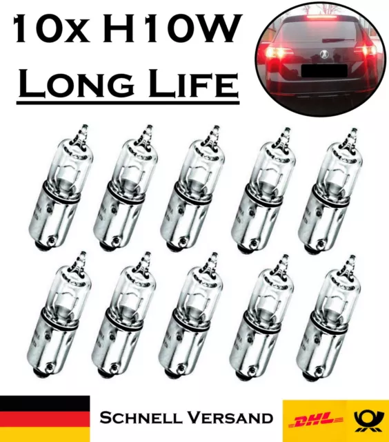 10x Jurmann Trade H10W 12V BA9s Original Long Life PKW Ersatz Halogen Lampe ECE