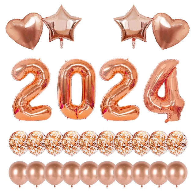 Silvester Deko 2025 – Ballonset In Schwarz Mit Zahlenballon 2025, Sternen & Konfetti Für Die Perfekte Silvesterparty