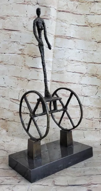 Bronce Escultura Hecho a Mano Por Lost Cera Grande Mujer Rider Caliente Venta 3