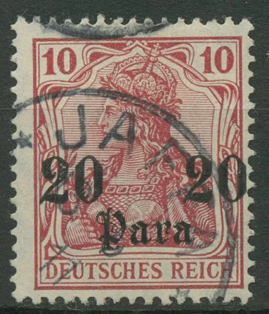 Deutsche Post in der Türkei 1905/13 Germania mit Aufdruck 37 a mit Stempel JAFFA