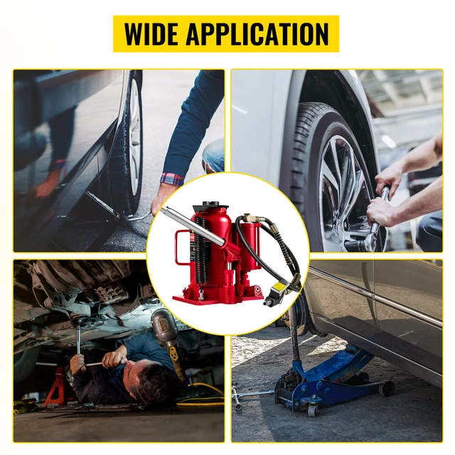 VEVOR AIR HYDRAULIC Bottle Jack 20 Ton Manual Heavy Duty Car Jack Fit