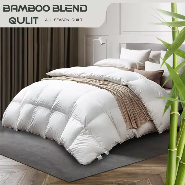 Bamboo Blend Winter Summer Quilt Duvet Doona Blanket Single Double Queen King