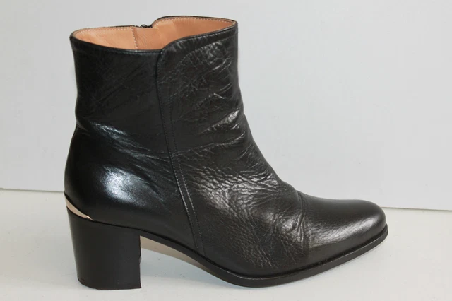MUSES Bottines à Talons Cuir Noir Doublées Cuir T 39 TTBE