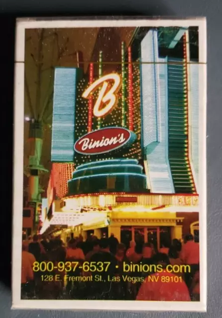 Vintage Binion's Casino Promotional Playing Cards Las Vegas Gambling Hall SEALED