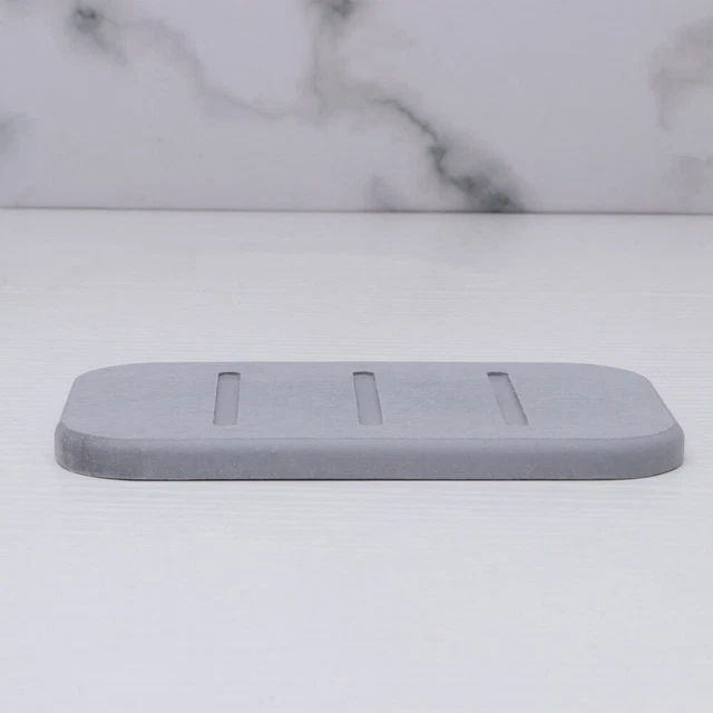 2 piezas Plato Ahorrador de Jabón Almohadilla de Absorción de Agua No Rápida Diatomita Práctica