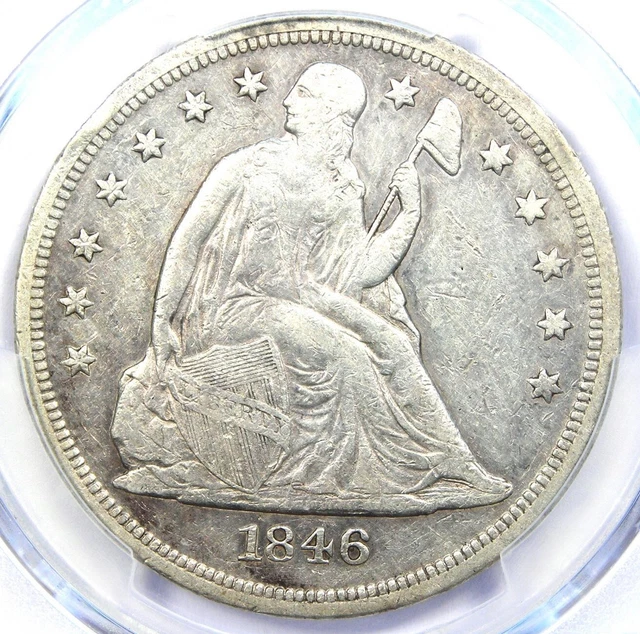1846-O Seated Liberty Silver Dollar $1 - PCGS VF35 - Rare New Orleans Coin!