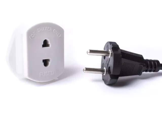Shaver Plug/Toothbrush Charger Converter from UK Mains Socket Adapter