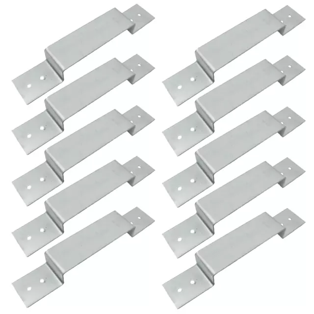 Fence Panel Security Bracket Post Anti Rattle Theft Galvanised suit 4x4" Pack 10