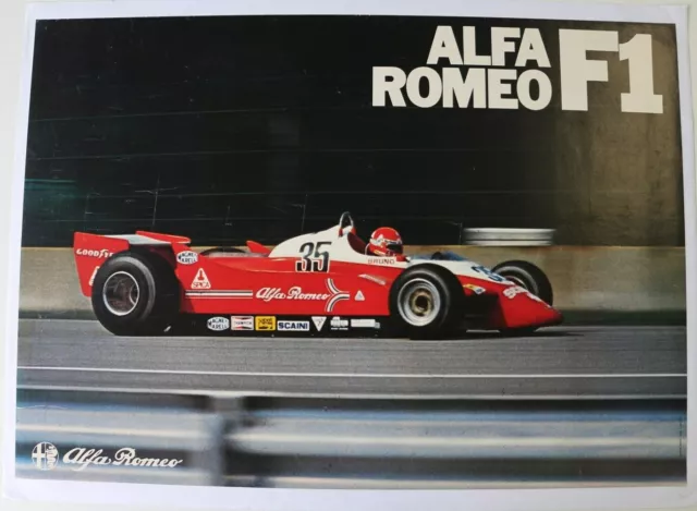 Manifesto Originale Alfa F1 Bruno Giacomelli 1980-81 P.Depailler Formula 1 2