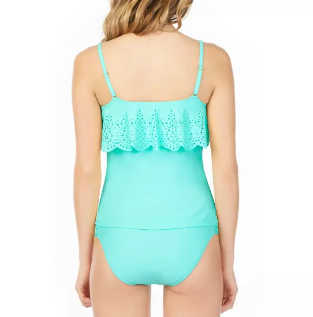 Arizona Lasercut Flounce Swimsuit Top-Juniors Size M, XL Msrp $36.00 New 2