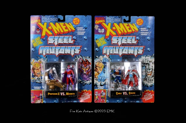 X-men Steel Mutants Metal Action Figures - Marvel - Toy Biz 1994 Set B (4 Packs) 2
