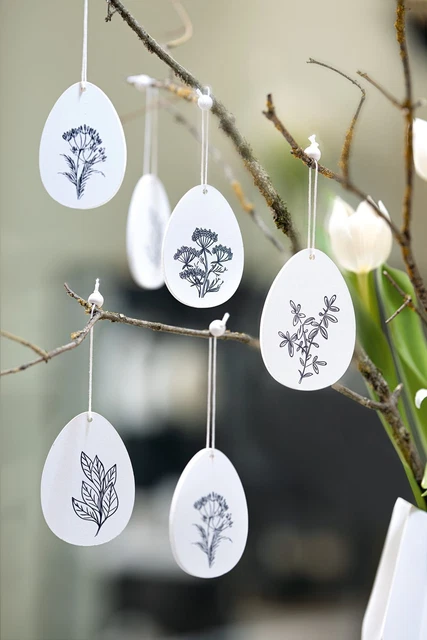 Salvare Set 2x Hänger " Fiori ",8er Set,Uova di Pasqua Con Motivo Haengedeko