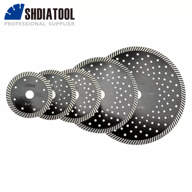 2pcs 4"-9" Diamond Hot Pressed Turbo Saw Blade Cutting Disc for Granite Marble