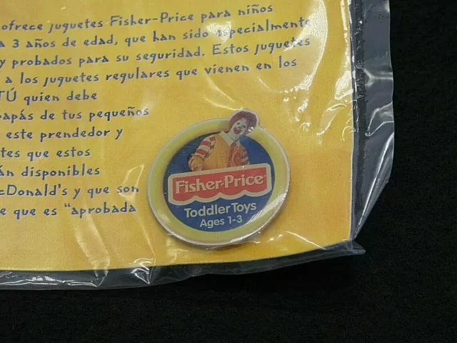 McDonald's Fisher Price Toddler Toys Sealed Crew Lapel Hat Pin Ronald McDonald