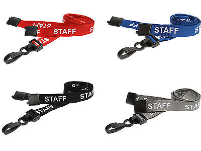 Neck Strap Lanyard ID Card Pass Badge Holder STAFF Plastic Clip Work Office NHS
