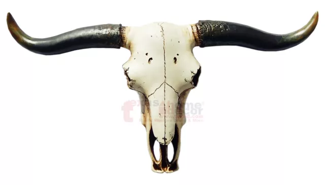 Southwestern Faux Texas Longhorn Skull Steer Rustic Cabin Ranch Decor 20 1/4"