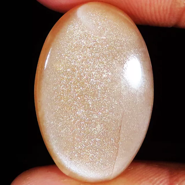 natural PEACH MOONSTONE oval cabochon loose gemstone 21.10 Cts. (19 x 28 x 4 mm)