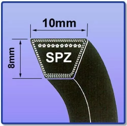 Spz Section V Belt (Spz Section Branded 10Mm X 8Mm V Belt - Size In Mm)