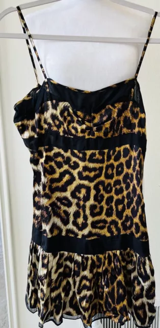 ROBERTO CAVALLI JUST Leopard Dress 42 $199.00 - PicClick