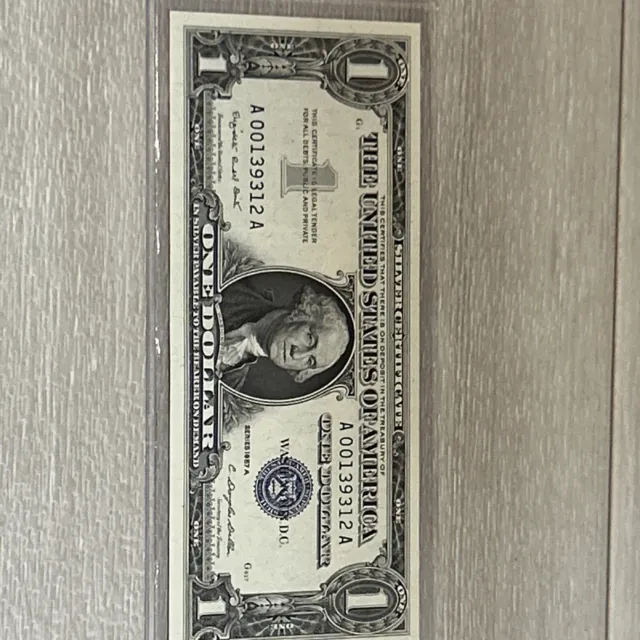 US Currency 1957 A $1 One Dollar Silver Certificate Blue Seal Star Note Rare 💎