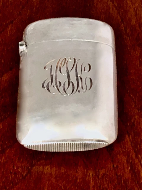 ~ American Sterling Silver Match Safe Monogram Hsk