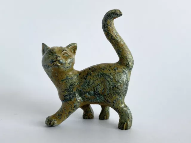 Figurine de chat en bronze – Petite statue de chaton en alliage de cuivre –...