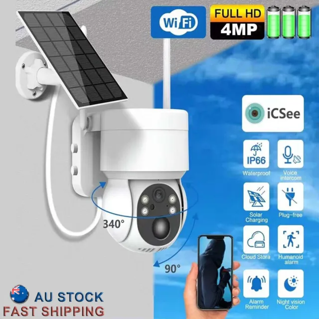 Solar Security IP Camera Battery Powered Outdoor Wireless WiFi CCTV PTZ Camera