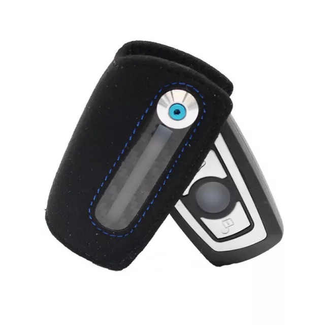 Blue M Sport Line Leather Car Key Case Cover For BMW 2 3 4 5 6 7 Series M3 M4
