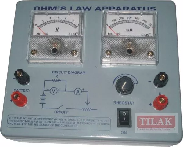 Ohms Law Apparatus Educational Best Quality Free Shipping