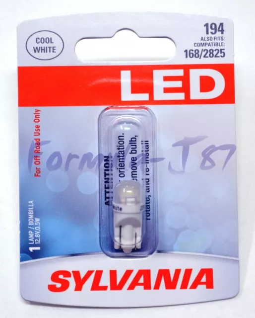 Sylvania Luz LED 194 T10 Blanco 6000K Dos Bombillas Licencia Placa Replace Stock 2